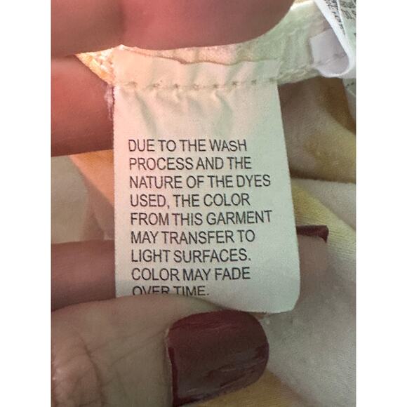 Madewell yellow tie dye short-sleeve Perfect Shirt size small - Picture 5 of 11